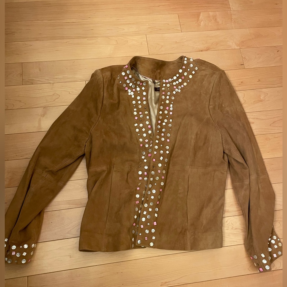 Brown bedazzled jacket